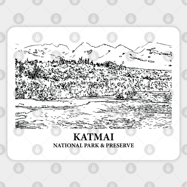 Katmai National Park and Preserve Sticker by Lakeric